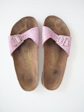Birkenstock Papillio Madrid Pink Multicolor Polka Dot Sandal | 38